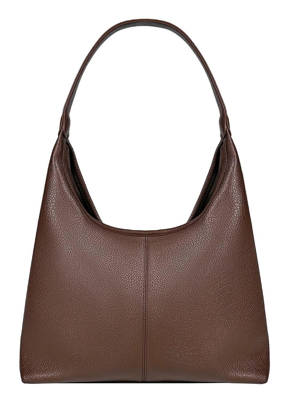 Slouchy Shoulder Bag for Women Vegan Leather Brown